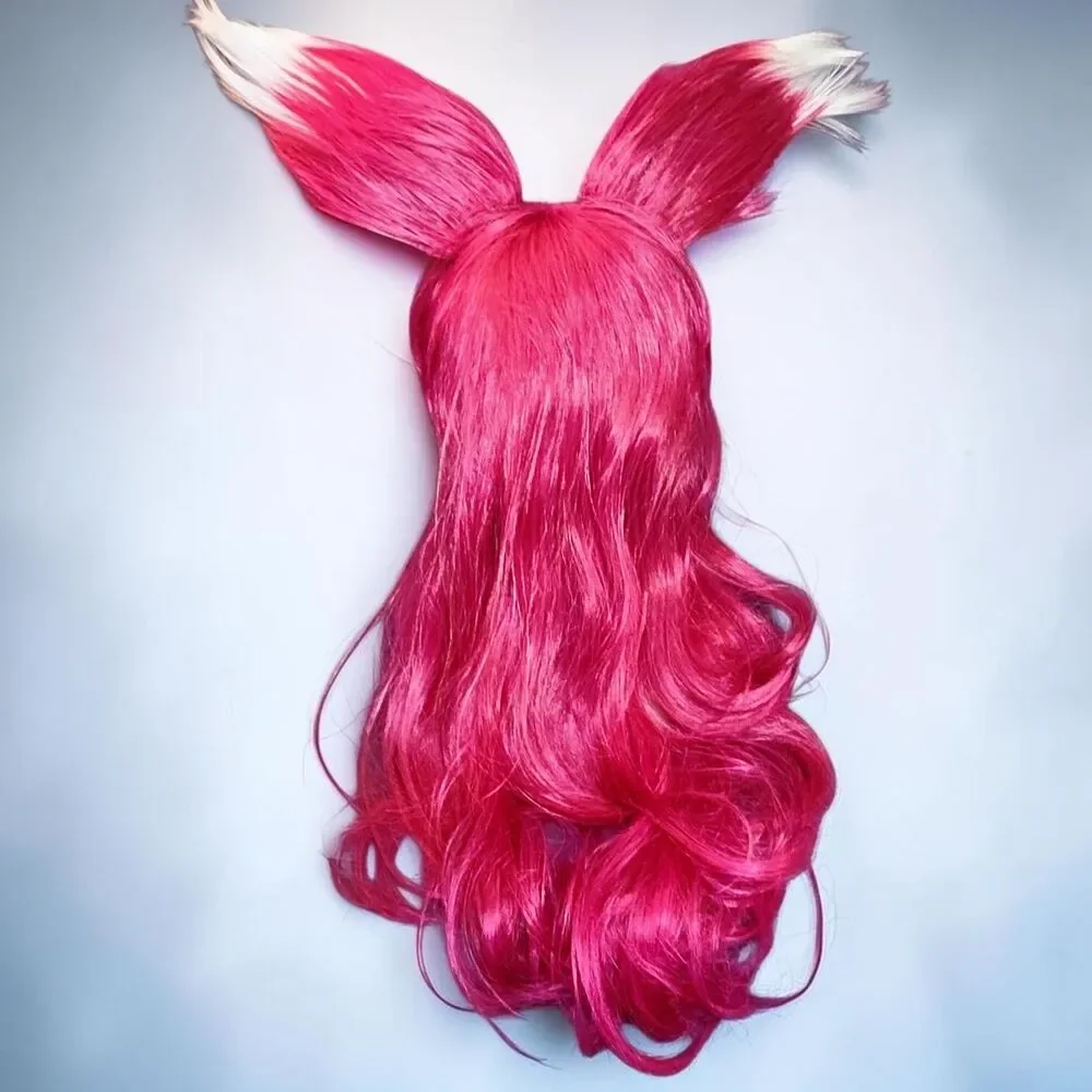 NWOT Xayah LoL Cosplay Wig UV Glow Custom Cut 30